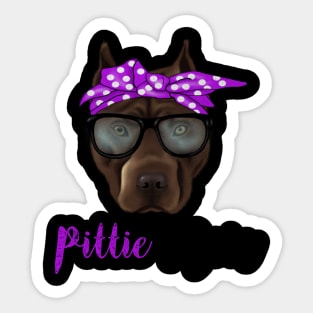 Pittie Mom, Pitbull Lover Sticker